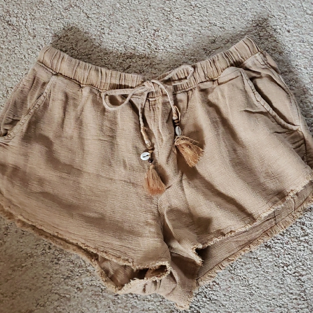 Women's Tan Casual Shorts